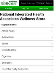 NIHA Wellness Store mobile site